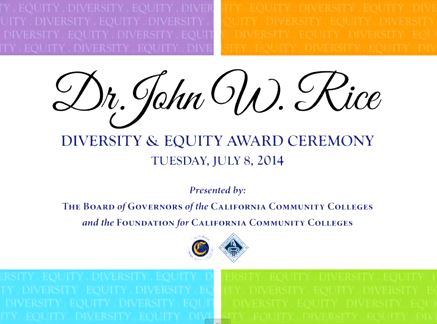 2014 Dr John W Rice Awards