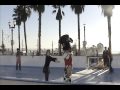 Golden West College Mascot Rustler Sam Ice Skating at the Huntington Beach Pier