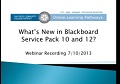What’s New in Blackboard Service Pack 10 and 12?