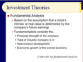 Chapter 12 - Slides 36-47 ‑ Investment Theories; Stock Strategies