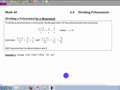 Math 40 6.4A Divide a polynomial by a monomial