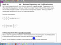 Math 40 6.6A Solving rational literal equations