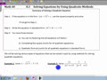 Math 40 8.3A Solving using quadratic methods part one