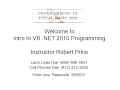 ICIS 145 Intro to Visual Basic Net Programming 