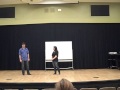 Jarret Wright and friend rehearsing and singing at Los Angeles City College