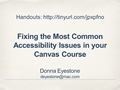 Fixing the Most Common Accessibility Issues in your Canvas Course