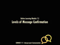 COMMST 111 • Video Lecture • Online Learning Module 7.2 • Levels of Message Confirmation
