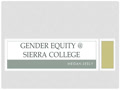08-Gender Equity at Sierra College