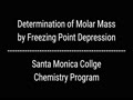 Freezing Point Depression Lab