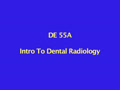 DE-55A Intro to Dental X-ray