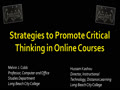 Strategies to Promote Critical Thinking in Online Courses