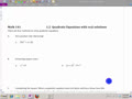 Math 141 1.2A Solving quadratic equations by factoring and extracting roots